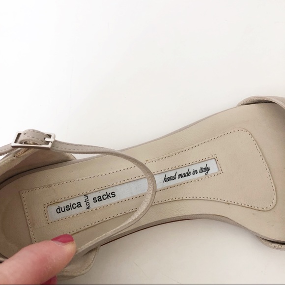 Dusica Kotur Sacks Gray Ankle Strap Flat 36.5 - Picture 6 of 8